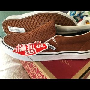 Vans Classic slip on textured - NWT rustic orange